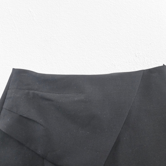 Zara Black High Waisted Basic Faux Wrap Skort Minimalist Mini Skirt Size XS - Picture 4 of 11